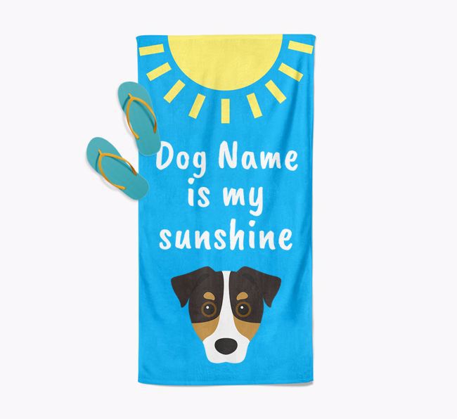 Personalised Pool Towel '{dogsName} is my Sunshine'